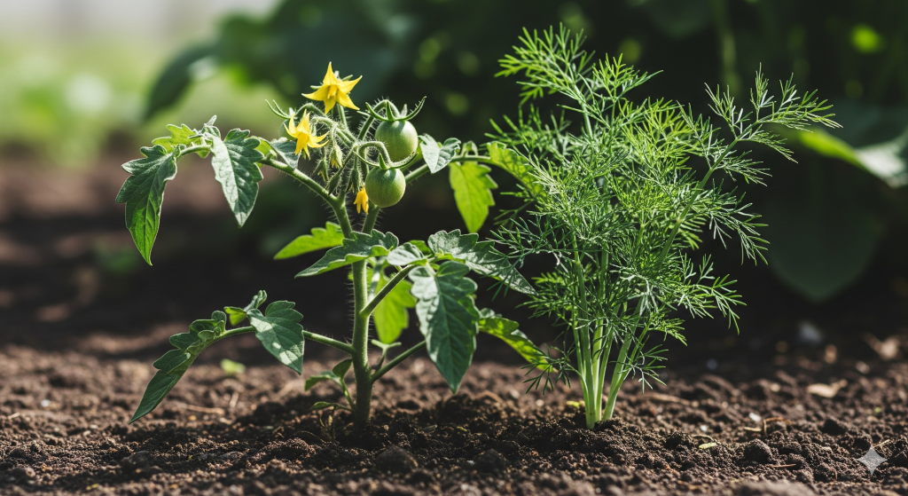 Can Dill and Tomatoes Grow Together