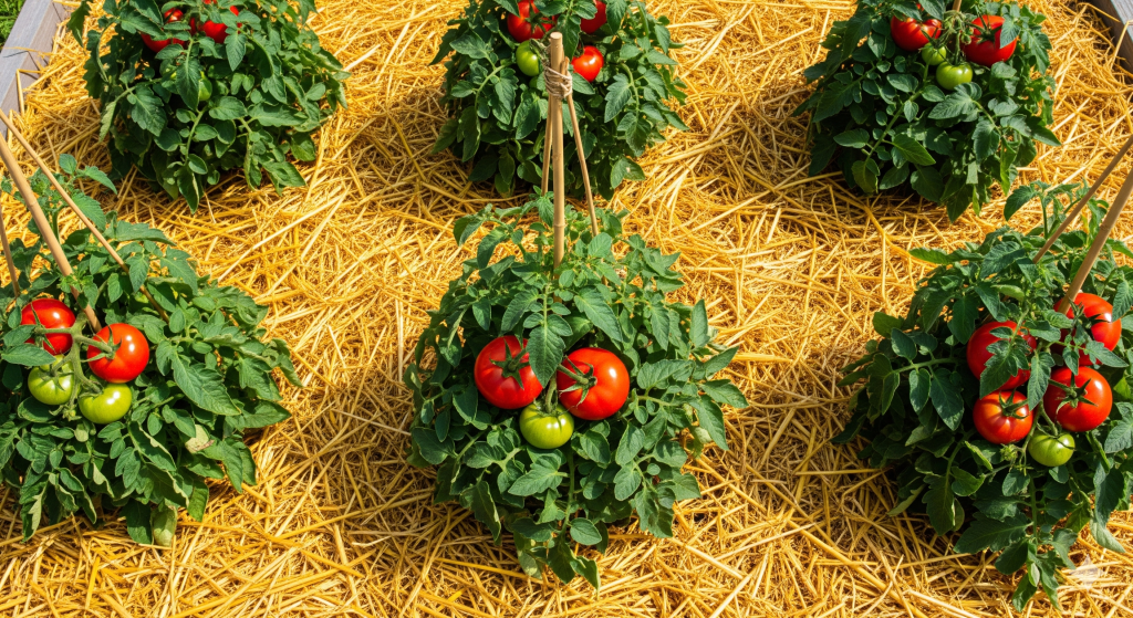 can you put straw around tomato plants